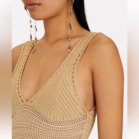 NWT ⚜️🤎⚜️ Ronny Kobo Madi Open-Back Knit Maxi Dress Brown Sand - Picture 7 of 16